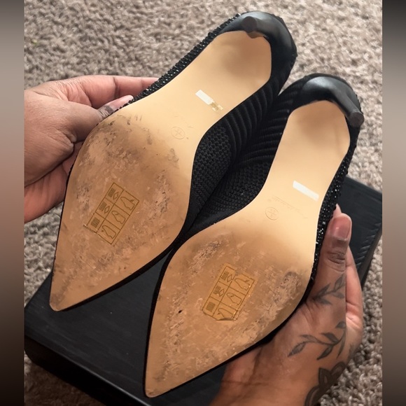 Black Booties With Black Diamonds Details - Picture 3 of 8